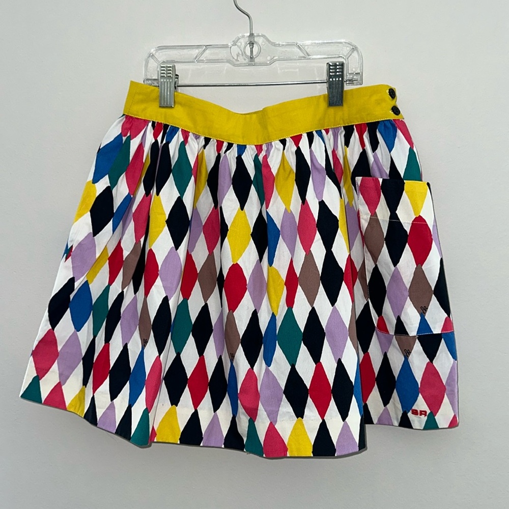 Sonia Rykiel Paris multi colored, diamond print skirt. Girls size 12
